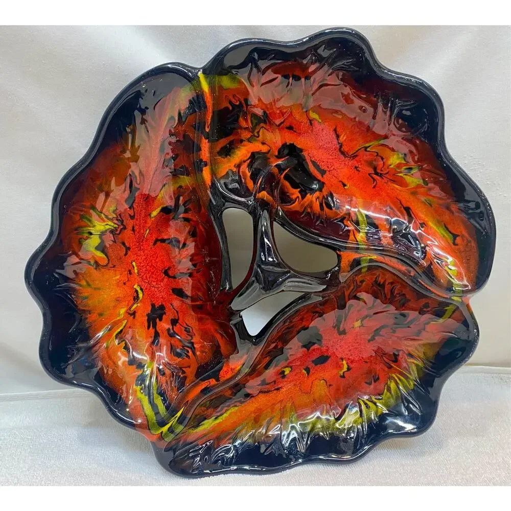 Vintage California Pottery Original Torrence CA Three Dish Divided Tray
